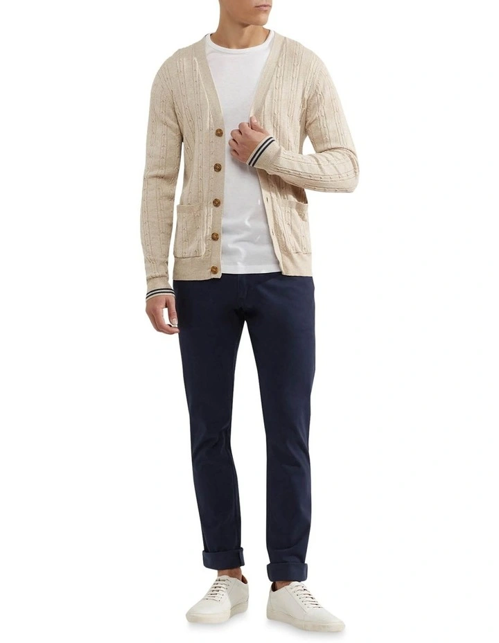 Oxford Stretch Organic Cotton Skinny Fit Chinos In Navy 7 Oxford Stretch Organic Cotton Skinny Fit Chinos In Navy - Image 5