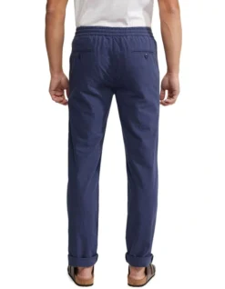 Oxford Fraser Linen Cotton Pullon Pants In Navy -Gant Shop 948749320 3 720x928