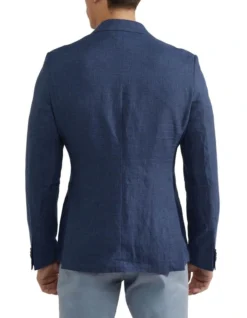Oxford Milton Linen Blazer In Navy -Gant Shop 948783340 3 720x928