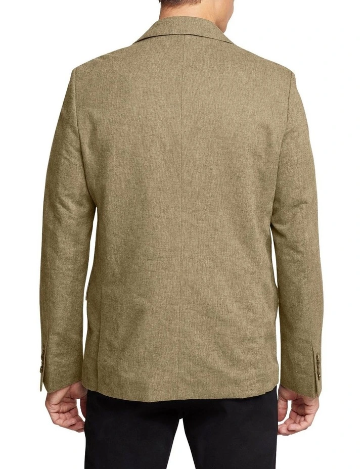 Oxford Blake Linen Cotton Blazer In Khaki 5 Oxford Blake Linen Cotton Blazer In Khaki - Image 3