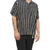 Jack & Jones Tropic Resort Short Sleeve Shirt In Black Stripes -Gant Shop 950201380 1 720x928