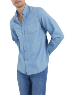 French Connection Chambray Classic Fit Sihrt