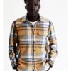 Elijah Check Long Sleeve Overshirt In Yellow -Gant Shop 956560870 1 720x928