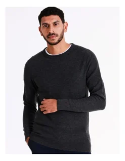Tristan Textured Knit In Charcoal -Gant Shop 956608300 6 720x928