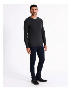 Tristan Textured Knit In Charcoal -Gant Shop 956608300 7 720x928