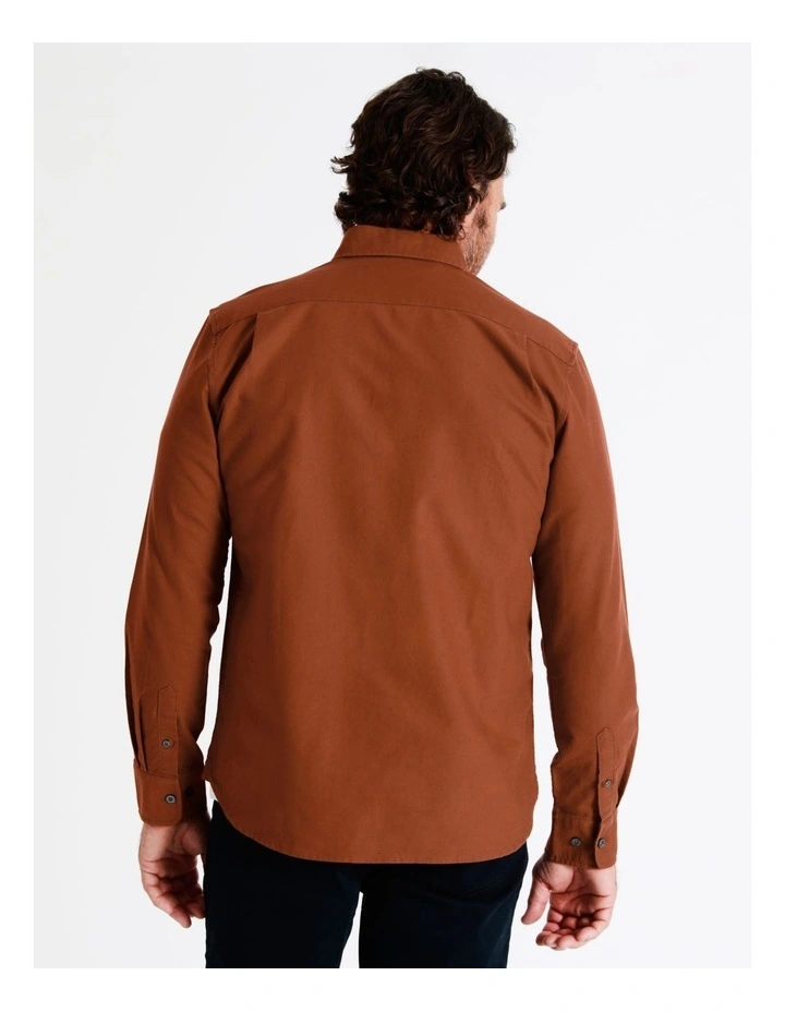 Harper Long Sleeve Oxford Shirt In Orange 8 Harper Long Sleeve Oxford Shirt In Orange - Image 6