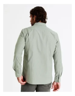 Harris Long Sleeve Stripe Shirt In Green -Gant Shop 956984140 6 720x928