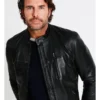 Hindley Stand Collar Leather Jacket In Black -Gant Shop 956987740 1 720x928
