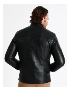 Hindley Stand Collar Leather Jacket In Black 14 Hindley Stand Collar Leather Jacket In Black -Gant Shop 956987740 6 720x928