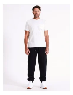 Arthur Fleece Track Pant In Black