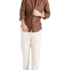 Long Sleeve Linen Shirt In Chocolate -Gant Shop 958335130 1 720x928
