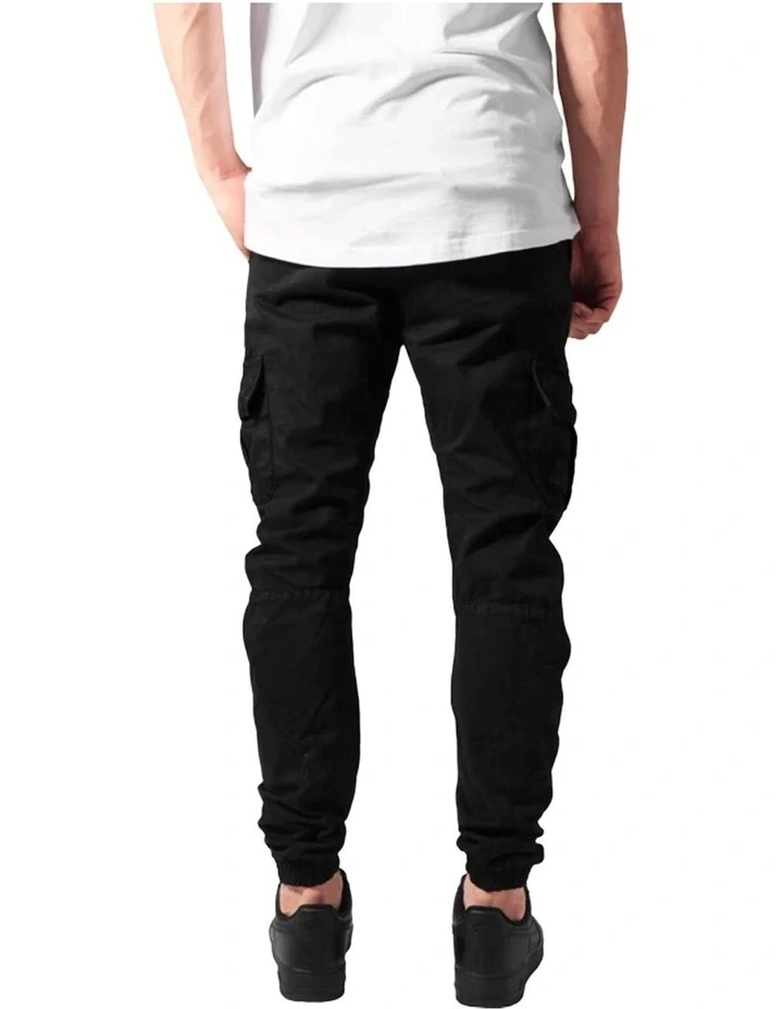 URBAN CLASSICS Cuffed Cargo Jogging Pants In Black 5 URBAN CLASSICS Cuffed Cargo Jogging Pants In Black - Image 3