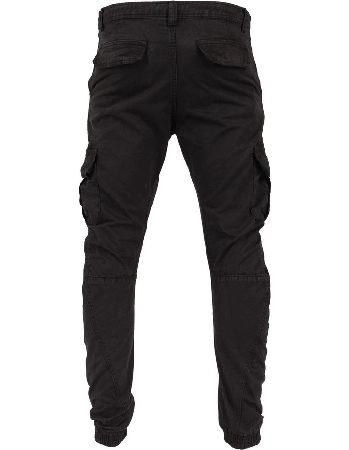 URBAN CLASSICS Cuffed Cargo Jogging Pants In Black 7 URBAN CLASSICS Cuffed Cargo Jogging Pants In Black - Image 5