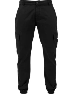 URBAN CLASSICS Washed Cargo Twill Jogging Pants In Black -Gant Shop 959638510 5 720x928