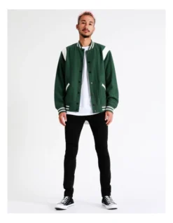 The Varsity Wool Blend Jacket In Green -Gant Shop 960255910 3 1 720x928