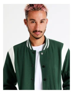 The Varsity Wool Blend Jacket In Green -Gant Shop 960255910 5 1 720x928