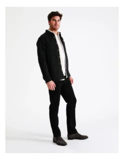 Bondi Long Sleeve Denim Utility Overshirt In Black -Gant Shop 960774400 7 720x928