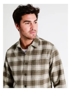 Valley Long Sleeve Check Overshirt In Brown -Gant Shop 960774490 7 720x928