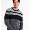 Byron Block Stripe Crew Knit In Navy -Gant Shop 960776290 1 720x928