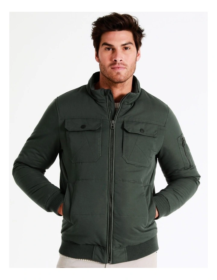 Val Recycled Puffer Jacket In Green 4 Val Recycled Puffer Jacket In Green - Image 2