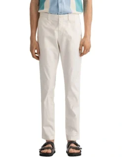 Gant Hallden Sunfaded Chinos In Caulk White