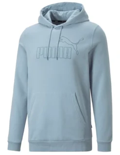 Puma Essential Elevated Hoodie Fleece In Blue