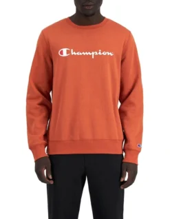 Champion Script Crew In Orange