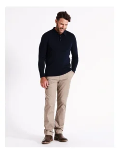 Australian Merino Knitted Long Sleeve Polo In Navy -Gant Shop 965294650 5 720x928