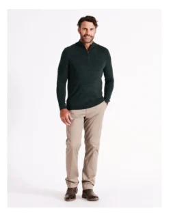 Australian Merino Quarter Zip Knit In Green -Gant Shop 965295010 4 720x928