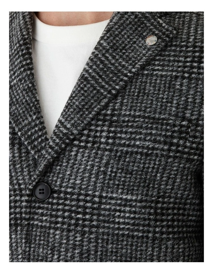 Gibson Mercury Slim Fit Overcoat In Black/White 6 Gibson Mercury Slim Fit Overcoat In Black/White - Image 4