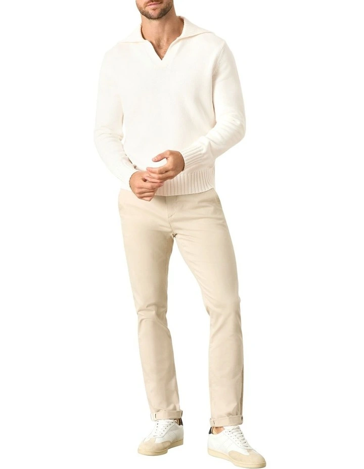 Hardy Cotton Polo In Cream 5 Hardy Cotton Polo In Cream - Image 3