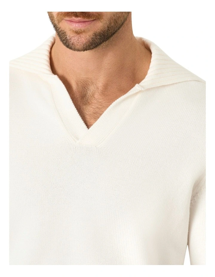 Hardy Cotton Polo In Cream 6 Hardy Cotton Polo In Cream - Image 4