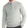 Van Heusen 1/3 Zip Sweater In Grey -Gant Shop 966722590 1 720x928