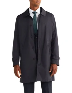 Van Heusen Tailored Waterproof Overcoat In Blue