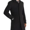 Van Heusen Tailored Melton 4 Button Coat In Black -Gant Shop 966723940 1 720x928