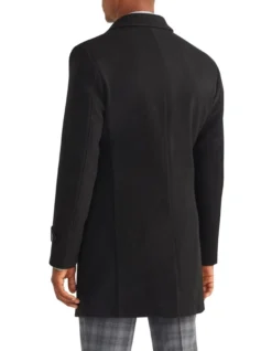 Van Heusen Tailored Melton 4 Button Coat In Black 10 Van Heusen Tailored Melton 4 Button Coat In Black -Gant Shop 966723940 4 720x928