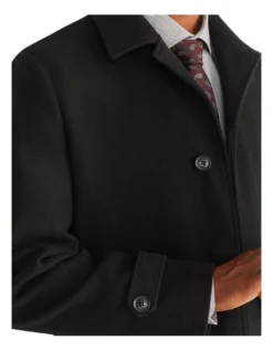 Van Heusen Tailored Melton 4 Button Coat In Black 11 Van Heusen Tailored Melton 4 Button Coat In Black -Gant Shop 966723940 5 720x928