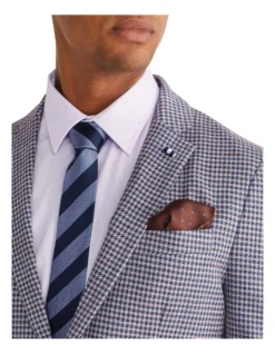 Van Heusen Slim Washed Linen Herringbone Blazer In Navy -Gant Shop 966724030 4 720x928