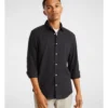 Hargrove Brushed Shirt In Black -Gant Shop 967618810 1 720x928
