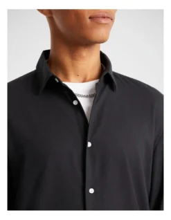 Hargrove Brushed Shirt In Black -Gant Shop 967618810 3 720x928