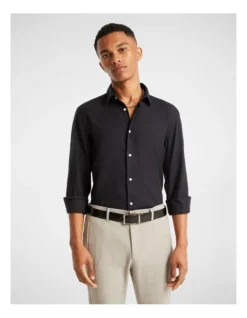 Hargrove Brushed Shirt In Black -Gant Shop 967618810 4 720x928