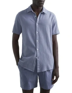 French Connection Textured Cotton Classic Fit Shirt