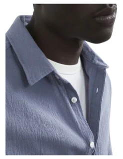 French Connection Textured Cotton Classic Fit Shirt -Gant Shop 968061610 968044330 4 720x928