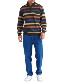 Access French Rib Half Zip In Sea Kelp Marle 11 Access French Rib Half Zip In Sea Kelp Marle -Gant Shop 970804450 5 720x928