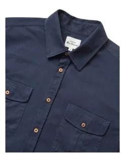 Ben Sherman Cotton Twill Overshirt In Navy -Gant Shop 970814800 5 720x928