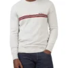 Ben Sherman Chest Stripe Crew Knit In Ivory -Gant Shop 970815160 1 720x928
