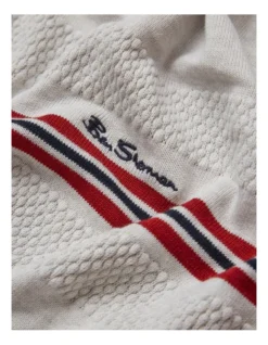 Ben Sherman Chest Stripe Crew Knit In Ivory -Gant Shop 970815160 7 720x928