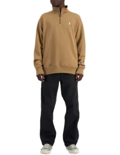 Champion Reverse Weave French Terry Quarter Zip In Beige -Gant Shop 974658340 4 720x928