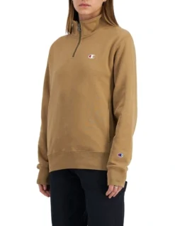 Champion Reverse Weave French Terry Quarter Zip In Beige -Gant Shop 974658340 6 720x928