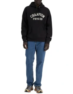 Champion Reverse Weave Collegiate Hoodie In Black -Gant Shop 974658880 4 720x928